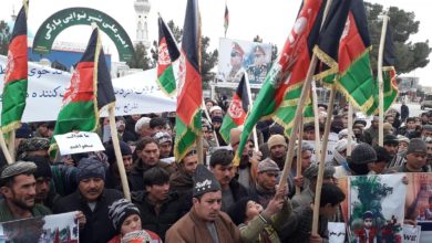 Afganistan Türkmenlerinden protesto gösterisi fotoğrafı