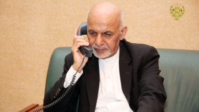 Photo of President Ghani spoke by telephone with the new US Secretary of United State