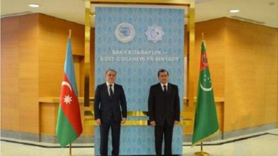 تصویر آذربایجان ریسپوبلیکه سینینگ داشاری ایشلر مینیسترینینگ ترکمنستانا سپری