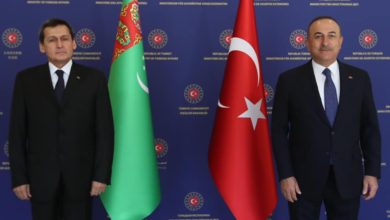 تصویر ترکمنستان وترکیه داشاری ایشلری وزیرلری دوششدی