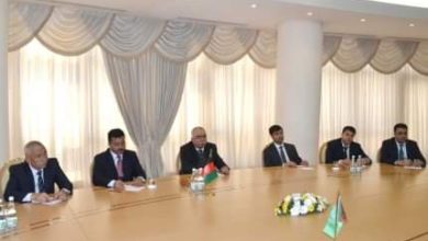 تصویر ترکمنستانینگ داشاری ایشلر مینیستری اوغانستانینگ ملی اسلام حرکتی پارتیاسینینگ یولباشچی سی بیلن دوشوشدی