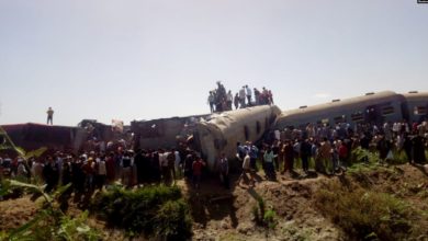تصویر بر اثر تصادف دو قطار در مصر ۲۳ تن کشته شدند