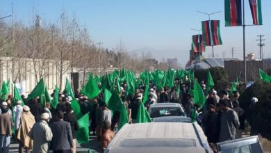 تصویر هواداران حزب اسلامی در کابل دست به اعتراض زدند