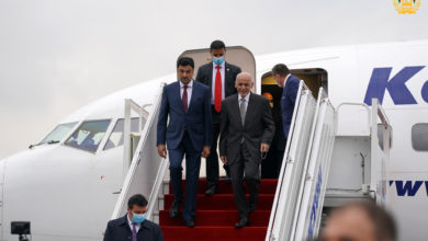 تصویر رئیس جمهور غنی به تاجکستان رفت