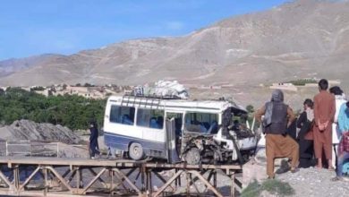 تصویر انفجار ماین کنار جاده در پروان جان دو تن را گرفت