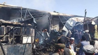 تصویر آتش‌سوز در فاریاب؛ ۱ تن  کشته و ۴ تن زخمی شدند