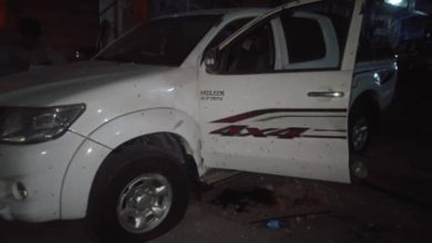 تصویر انفجار بمب بر موتر پدر عبدالرووف، پسر اختطاف شده ترکمن در مزارشریف