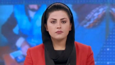 تصویر طالبان به گوینده تلویزیون ملی اجازه کار ندادند