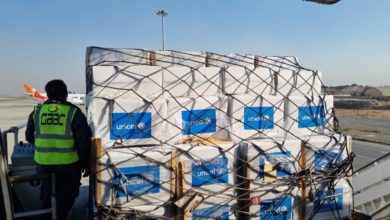 Photo of UNICEF announced the landing of a winter aid plane at Kabul Airport