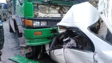 تصویر حادثه ترافیکی در بغلان جان دو تن را گرفت