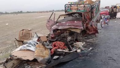 تصویر رویداد ترافیکی در ننگرهار منجر به کشته شدن ۸ تن شد