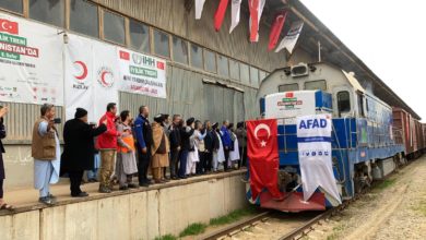 Photo of The third train of Turkish humanitarian aid arrived in Herat