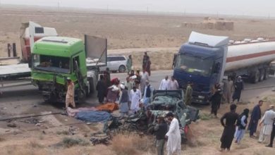 تصویر پنج طالب در نتیجه وقوع رویداد ترافیکی در هرات کشته شدند