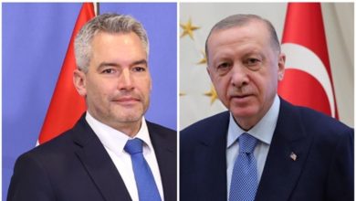 تصویر أردوُغان اتریش ینگ باش وزیری بیلن دوشوشدی