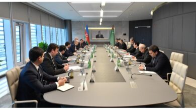 تصویر ترکمنستان بیلن آذربایجان اقتصادی غاتناشیقلارینی اؤسدۆرمِه‌کچی