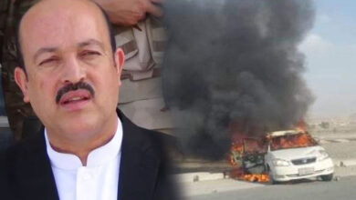 Zabul’un eski valisini taşıyan araba ateşe verildi fotoğrafı