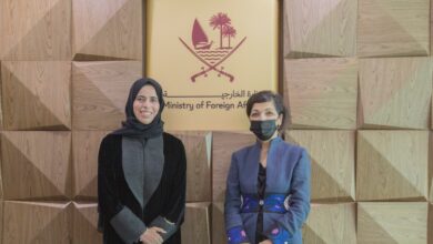 Photo of Rina Amiri discussed the situation of Afghan women with Qatari officials