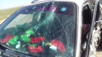 تصویر دو رویداد ترافیکی در فاریاب جان یک کودک و یک زن را گرفت