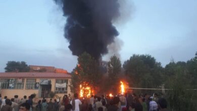 تصویر وقوع آتش‌سوزی در تخار جان یک تن را گرفت