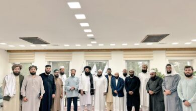 تصویر متقی با علمای بریتانیا در کابل ملاقات نمود
