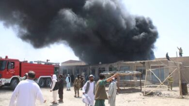 تصویر وقوع آتش‌سوزی در بلخ حدود ۷۰۰ هزار افغانی خساره برجای گذاشت