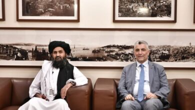 تصویر عبدالغنی برادر با وزیر تجارت ترکیه دیدار کرد