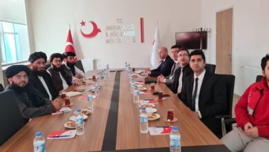 تصویر هیات امارت اسلامی با مسئولان اداره مهاجرت ترکیه در آن کشور دیدار نمود
