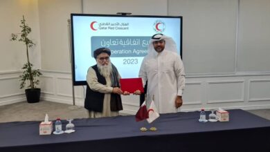 تصویر قرارداد همکاری میان هلال احمر افغانستان و قطر امضاء شد
