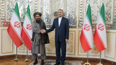 تصویر ملا عبدالغنی برادر با وزیر خارجه ایران دیدار نمود