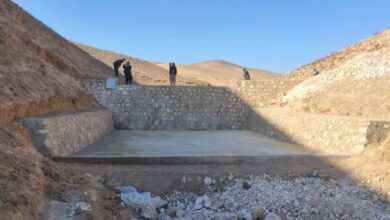 Photo of In Samangan small water storage dam project was opened .