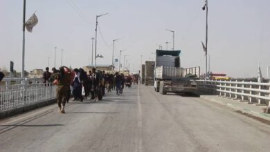 تصویر پل ابریشم، مرز میان افغانستان و ایران در ولایت نیمروز به‌روی رفت‌وآمد بسته شد