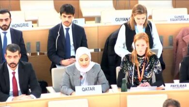 تصویر گفتگوی جواهره بنت عبدالعزیز السویدی معاون نماینده دایم قطر در مورد افغانستان