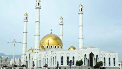 Türkmenistan’da yeni bir cami ibadete açıldı fotoğrafı