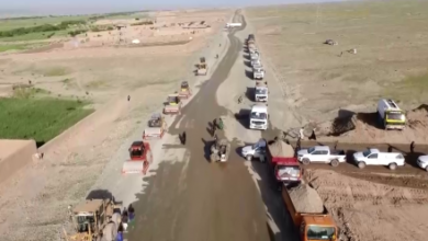 تصویر آغاز ساخت بزرگ‌راه هرات – غور از سوی حکومت سرپرست