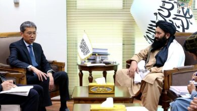 تصویر سفیر چین در کابل می‌گوید که بی‌جینگ در بخش توسعه و بازسازی پروژه‌های انکشافی و بنیادی با شهروندان افغانستان همکار است