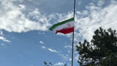 Photo of Iran’s flag is at half-mast in the embassy of this country in Kabul