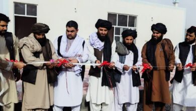 تصویر سنگ تهداب یک باب مسجد در شفاخانه فراه گذاشته شد