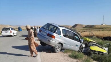 تصویر حادثه‌ی ترافیکی در بلخ جان پنج نفر را گرفت