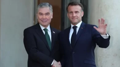 Photo of Meeting of the Chairman of the Halk Maslahaty of Turkmenistan with the President of the French Republic
