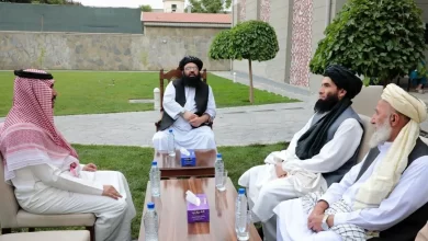 تصویر دیدار مولوی عبدالکبیر با سفیر سازمان همکاری اسلامی در کابل