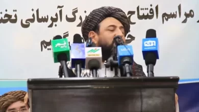تصویر افتتاح و بهره برداری پروژه آبرسانی تخته پل شهر مزارشریف از سوی مسوولان امارت اسلامی افغانستان