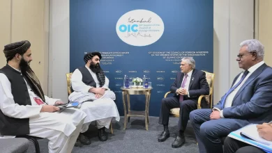 تصویر دیدار وزرای خارجه افغانستان و پاکستان در حاشیه نشست سازمان همکاری اسلامی