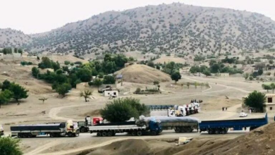 تصویر بازگشایی بندر غلام‌خان پس از دو هفته توقف فعالیت‌های ترانزیتی 