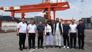 تصویر بازدید معاون خط آهن افغانستان از بندر خشک بین‌المللی لانژو در چین 