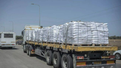 تصویر ورود کمک‌های بشردوستانه به غزه از بندر زیکیم با حادثه تیراندازی همراه شد 