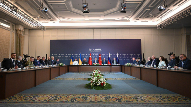 تصویر پایان سومین دور مذاکرات صلح روسیه و اوکراین در استانبول 