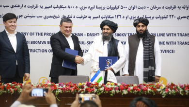 تصویر امضای قرارداد چهار پروژه بزرگ برق میان افغانستان و ازبکستان در کابل 