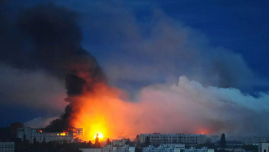 تصویر حمله پهپادهای اوکراینی به انبار پهپادهای شاهد و کارخانه نظامی در روسیه 