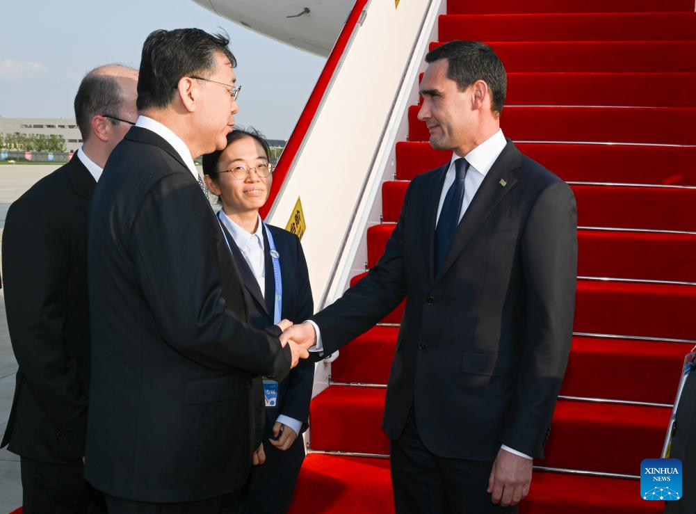 Photo of President of Turkmenistan arrives in Tianjin for SCO Summit 2025