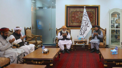 تصویر دیدار مولانا فضل‌الرحمن با سفیر امارت اسلامی در اسلام‌آباد 